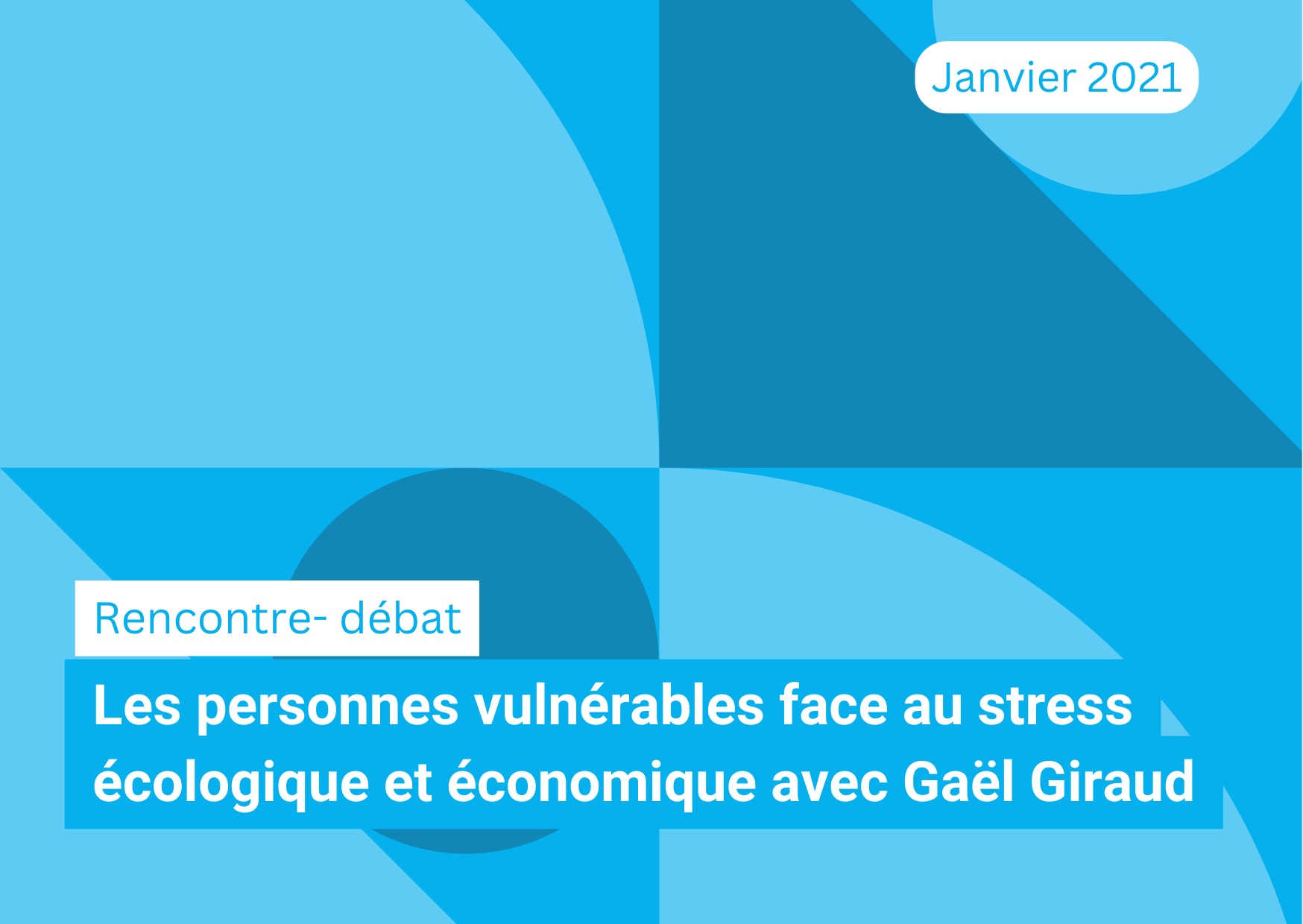"Les personnes vulnérables face au stress écologique et économique" avec Gaël Giraud - 21/01/21